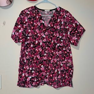 Tafford hearts scrub top